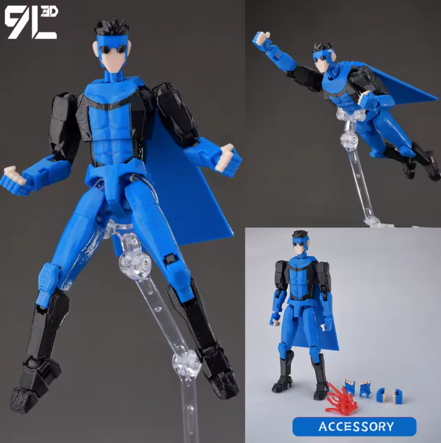 3D Printed Invincible 2.0 Action Figure - Multi-Jointed Movable Superhero Anime V2
