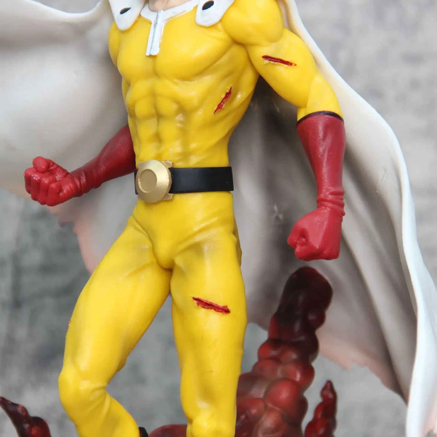 18" Anime ONE PUNCH-MAN Saitama Bald Lightable PVC Statue Boxed Figure Model