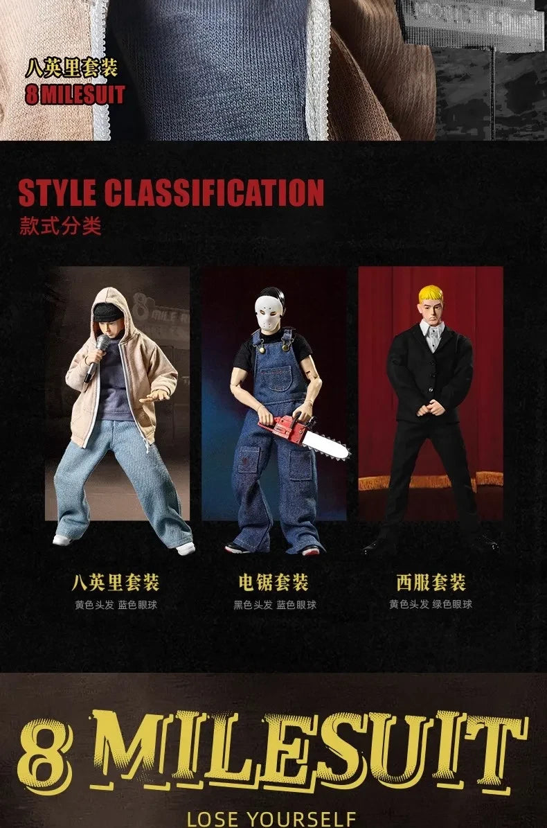 Goon Original 1/6 Scale Trendy Rap god Eminem Set Suit 8 Mile Suit Action Figure