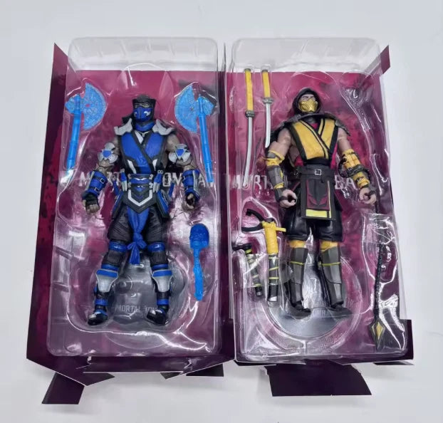 Mortal Kombat - Spawn Sub Zero & Scorpion 7" Articulated Action Figure Toys 1/10
