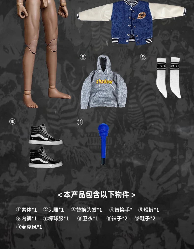 RIP XXXTENTACION RAP SAD! 12 Inch Action Figure Set 1/6 action 1/2 type Popstar Collection