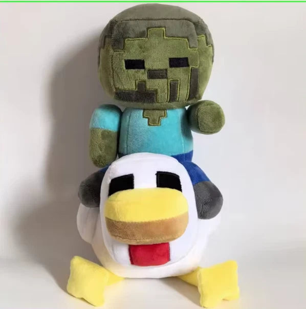Minecraft Movie - 14" Chicken Jockey Plush Pillow Toy Stuffed Animal
