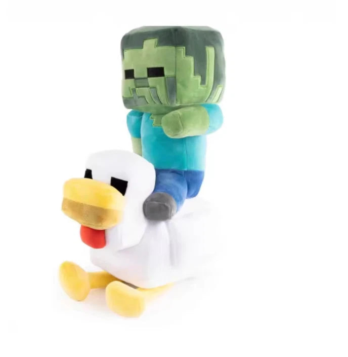 Minecraft Movie - 14" Chicken Jockey Plush Pillow Toy Stuffed Animal