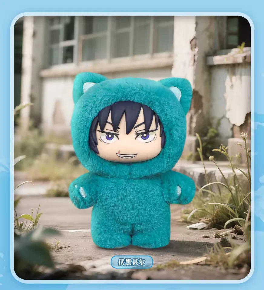 EAKI Jujutsu Kaisen Anime Cat Ear Plushie Box Toy Key Chain Stuffed JJK BB