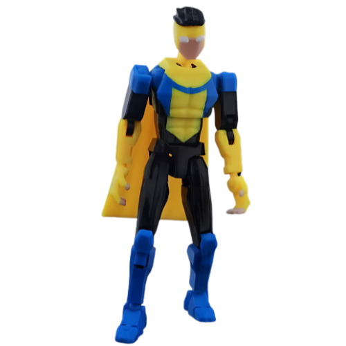 3D Printed Invincible 2.0 Action Figure - Multi-Jointed Movable Superhero Anime
