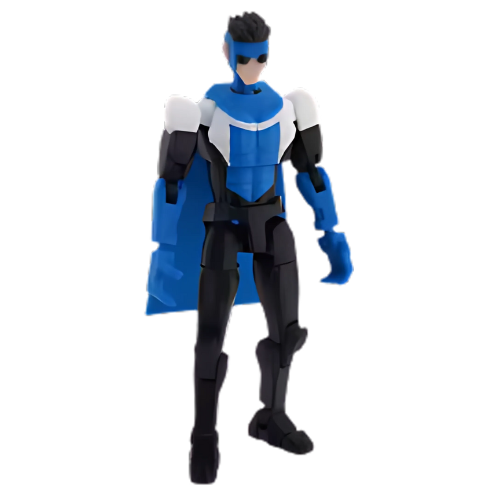 3D Printed Invincible 2.0 Action Figure - Multi-Jointed Movable Superhero Anime V5
