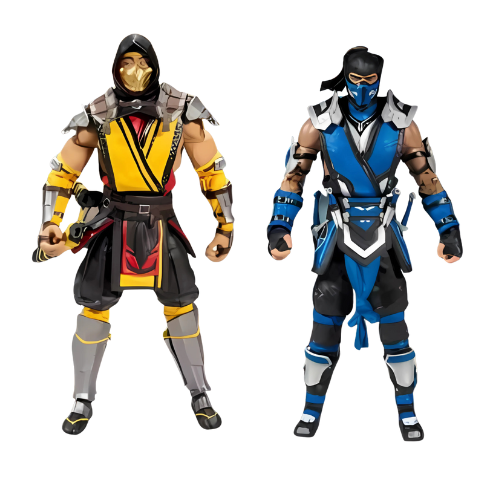 Mortal Kombat - Spawn Sub Zero & Scorpion 7" Articulated Action Figure Toys 1/10