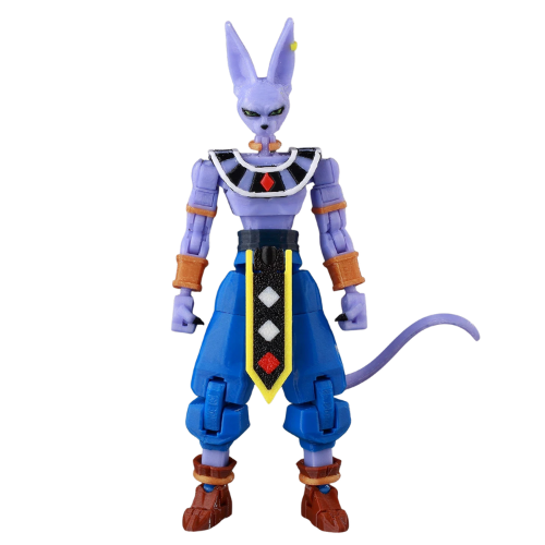 3D Printed Dragon Ball Super Beerus Action Figure Anime God of Destruction Model