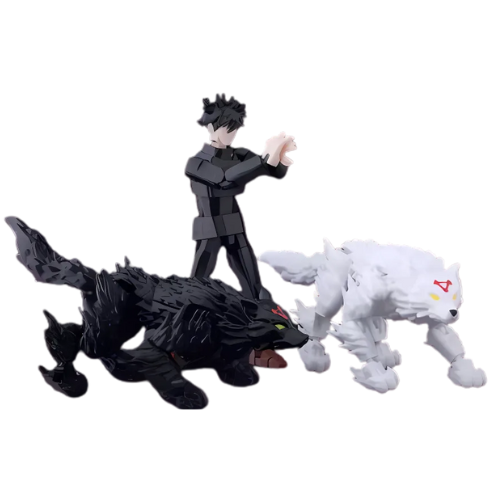 3D Printed 5.5" Jujutsu Kaisen Toy Megumi Fushiguro w/ Divine Dogs Action Figure