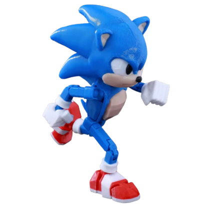 3D Printed Sonic the Hedgehog Sonic 1/12 Scale Anime Action Figure