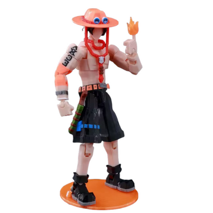 3D Printed One Piece Portgas D Ace 1/12 Scale Anime Action Figure