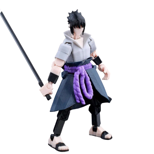 3D Printed Naruto: Shippuden Sasuke 1/12 Scale Anime Action Figure