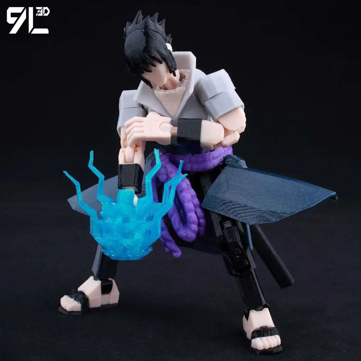 3D Printed Naruto: Shippuden Sasuke 1/12 Scale Anime Action Figure