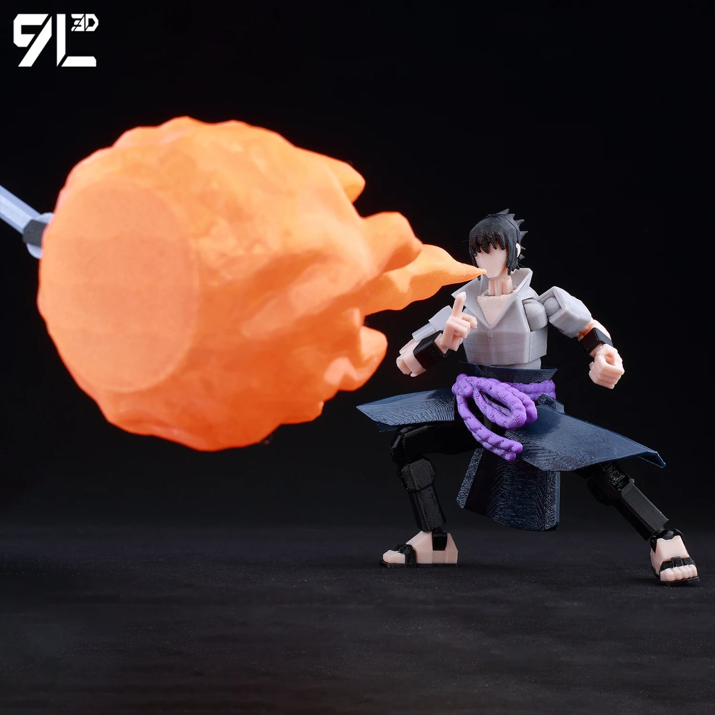 3D Printed Naruto: Shippuden Sasuke 1/12 Scale Anime Action Figure