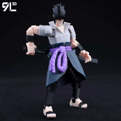 3D Printed Naruto: Shippuden Sasuke 1/12 Scale Anime Action Figure