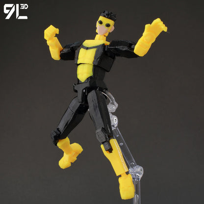 3D Printed Invincible 2.0 Action Figure - Multi-Jointed Movable Superhero Anime V4