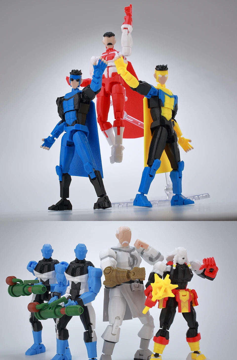 3D Printed Omni-Man Action Figure - Multi-Jointed Movable Invincible Anime