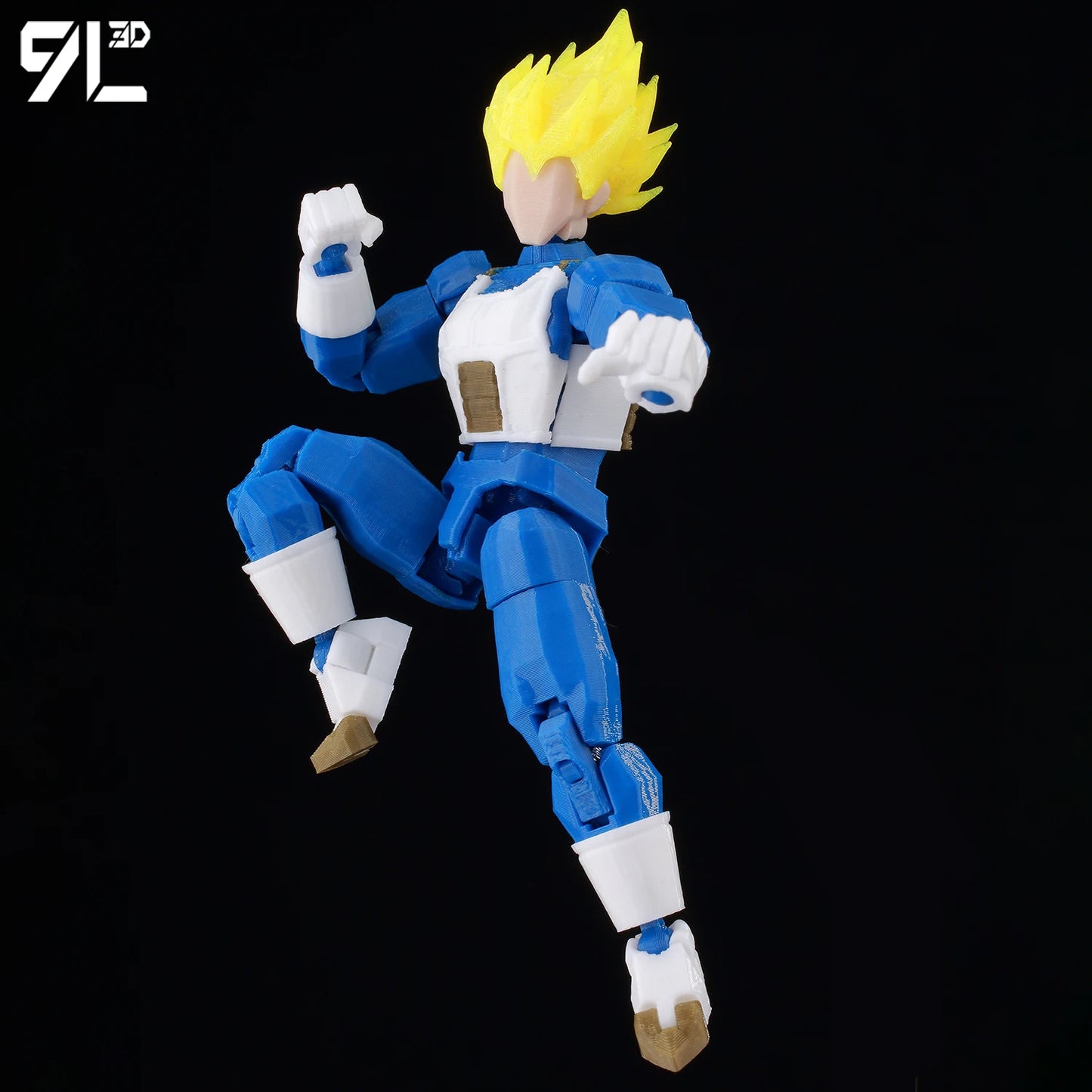 3D Printed Dragon Ball Super HG Saiyan Vegeta Action Figure
