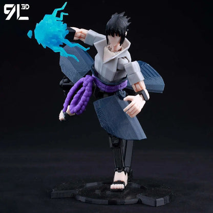 3D Printed Naruto: Shippuden Sasuke 1/12 Scale Anime Action Figure