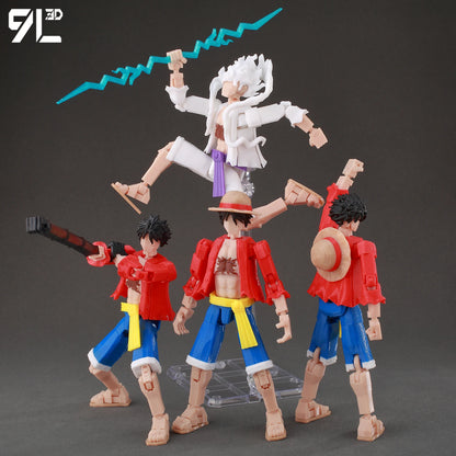 3D Printed One Piece Monkey Luffy 1/12 Scale Anime Action Figure