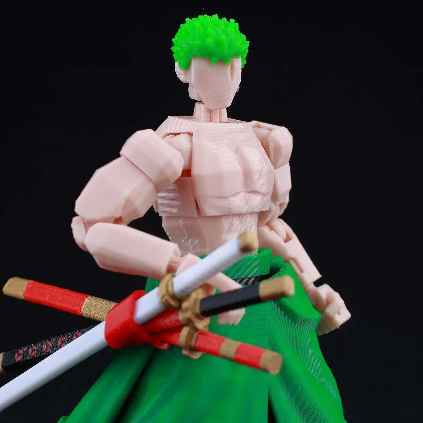 3D Printed One Piece Roronoa Zoro 1/12 Scale Anime Action Figure