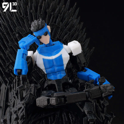 3D Printed Invincible 2.0 Action Figure - Multi-Jointed Movable Superhero Anime V5