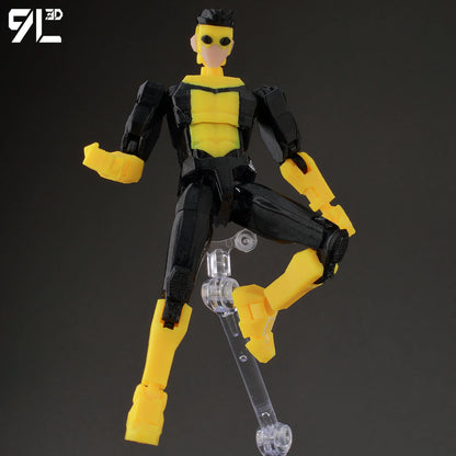 3D Printed Invincible 2.0 Action Figure - Multi-Jointed Movable Superhero Anime V4