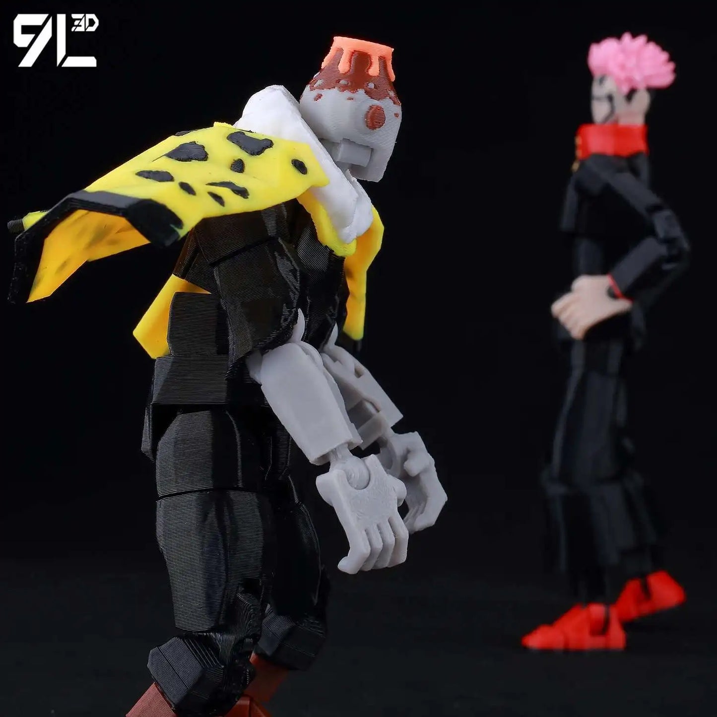 3D Printed Jogo Fire 1/12 Scale Anime Action Figure