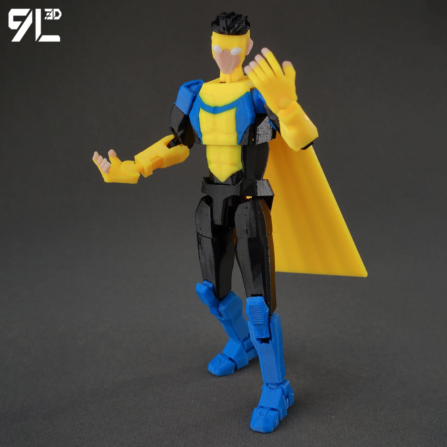 3D Printed Invincible 2.0 Action Figure - Multi-Jointed Movable Superhero Anime