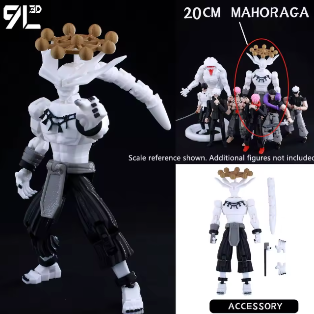 3D Printed Villain Ryomen Mahoraga 1/12 Scale Anime Figure