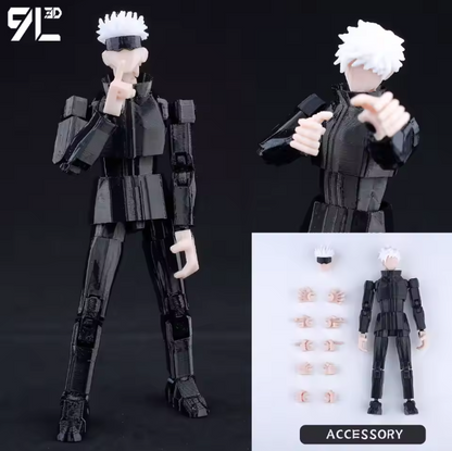 3D Printed Satoru Gojo 1/12 Scale Anime Action Figure