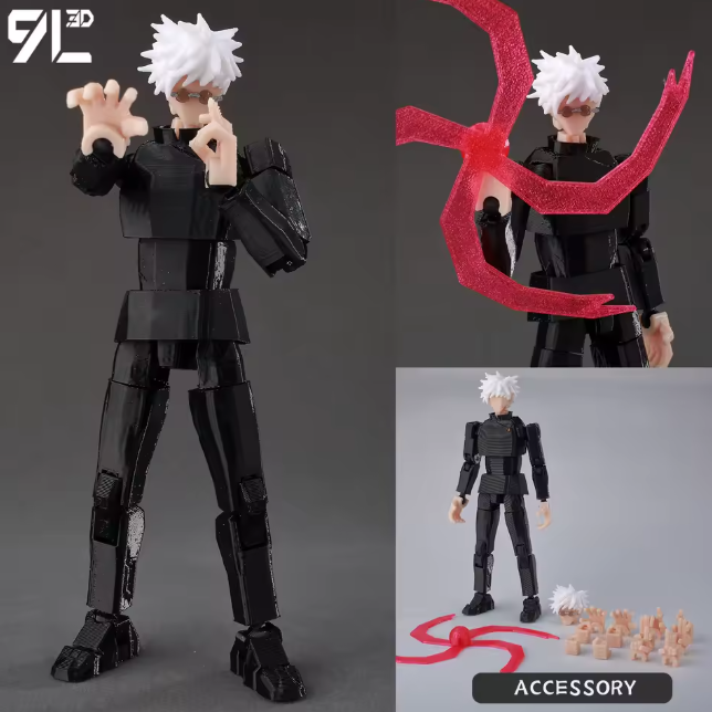 3D Printed Satoru Gojo 1/12 Scale Anime Action Figure