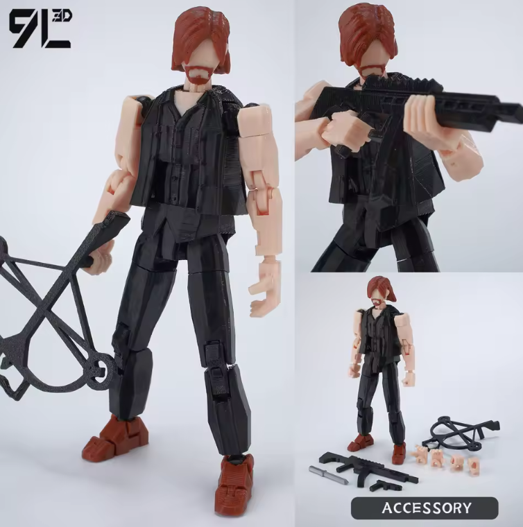3D Printed The Walking Dead Daryl Dixon Action Figure