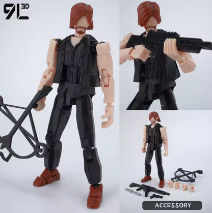 3D Printed The Walking Dead Daryl Dixon Action Figure