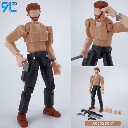 3D Printed The Walking Dead Rick Grimes Action Figure