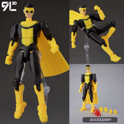 3D Printed Invincible 2.0 Action Figure - Multi-Jointed Movable Superhero Anime V4