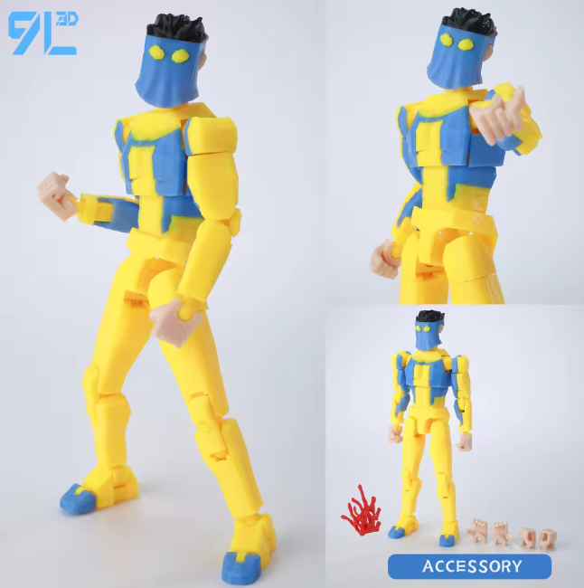 3D Printed Hooded Invincible Season 3 Action Figure - 1/12 Scale Villain Mark Grayson