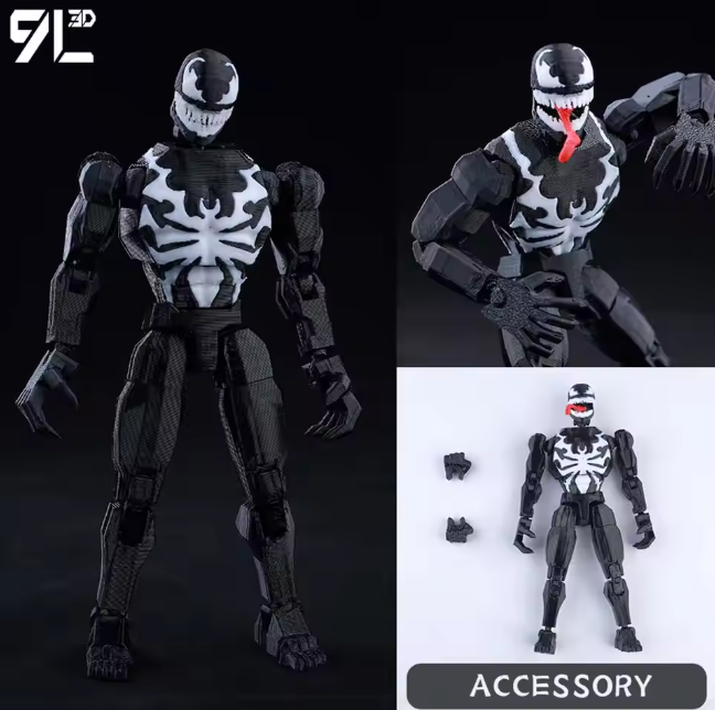 3D Printed 8" Venom Eddie Brock Carnage Marvel Legends Action Figure Multi-Joint