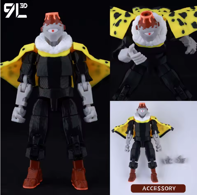 3D Printed Jogo Fire 1/12 Scale Anime Action Figure