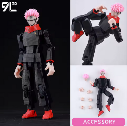 3D Printed Yuji Sukuna 1/12 Scale Anime Action Figure