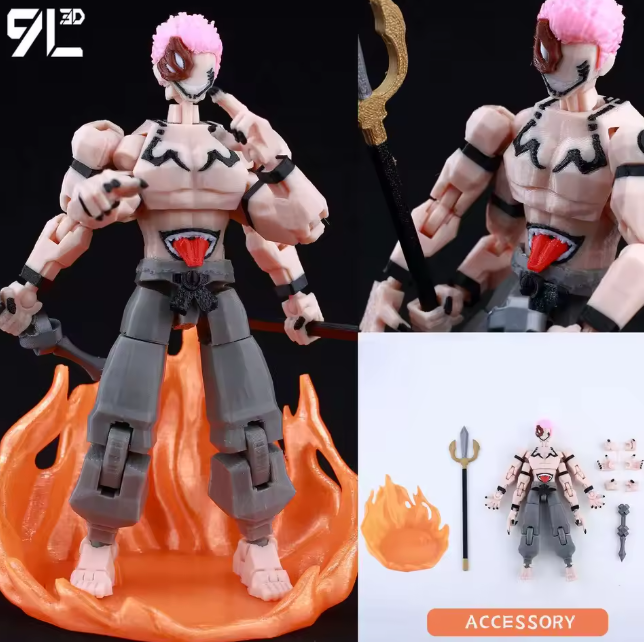 3D Printed Yuji Sukuna 1/12 Scale Anime Action Figure