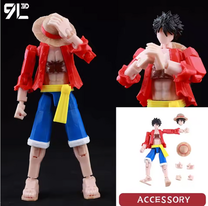 3D Printed One Piece Monkey Luffy 1/12 Scale Anime Action Figure