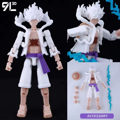 3D Printed One Piece Monkey Luffy 1/12 Scale Anime Action Figure