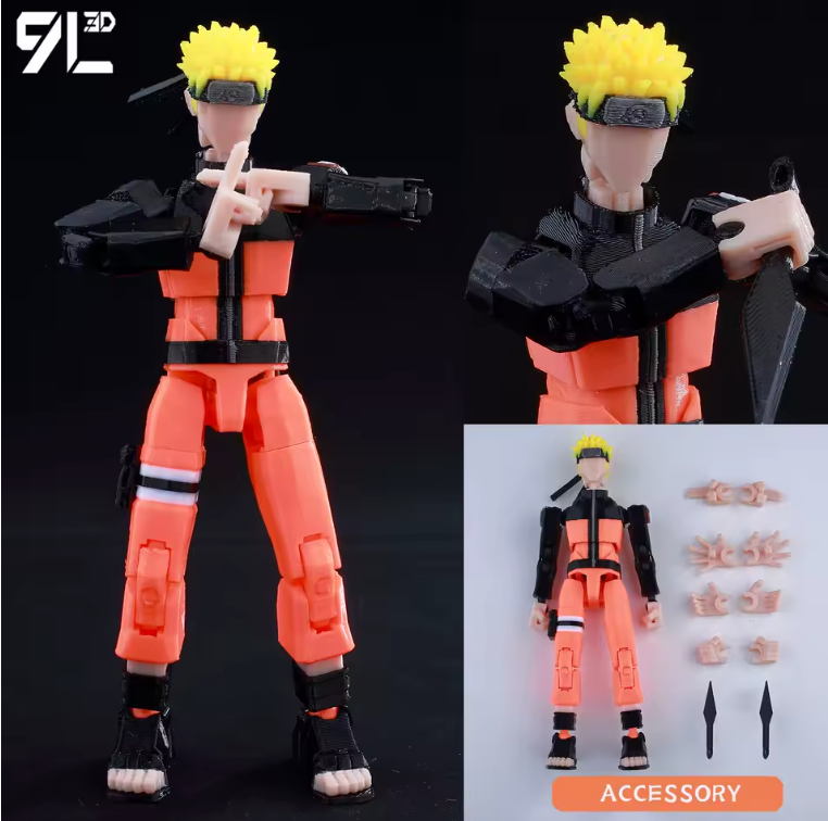 3D Printed Naruto: Shippuden 1/12 Scale Anime Action Figure=