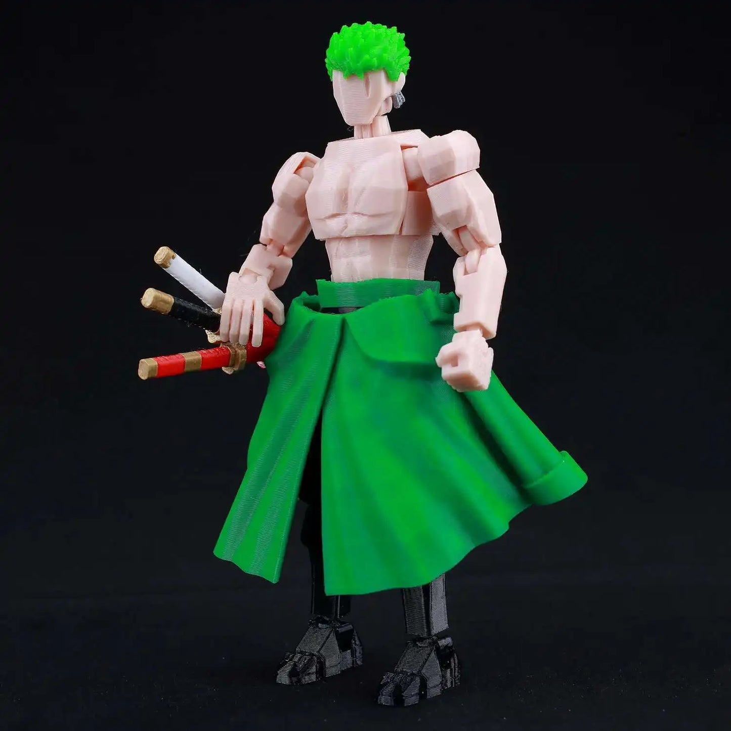 3D Printed One Piece Roronoa Zoro 1/12 Scale Anime Action Figure