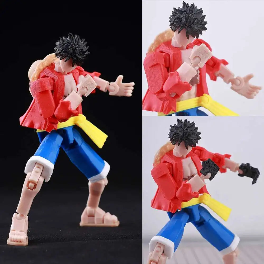 3D Printed One Piece Monkey Luffy 1/12 Scale Anime Action Figure