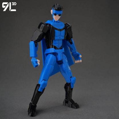 3D Printed Invincible 2.0 Action Figure - Multi-Jointed Movable Superhero Anime V2