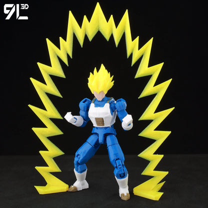 3D Printed Dragon Ball Super HG Saiyan Vegeta Action Figure