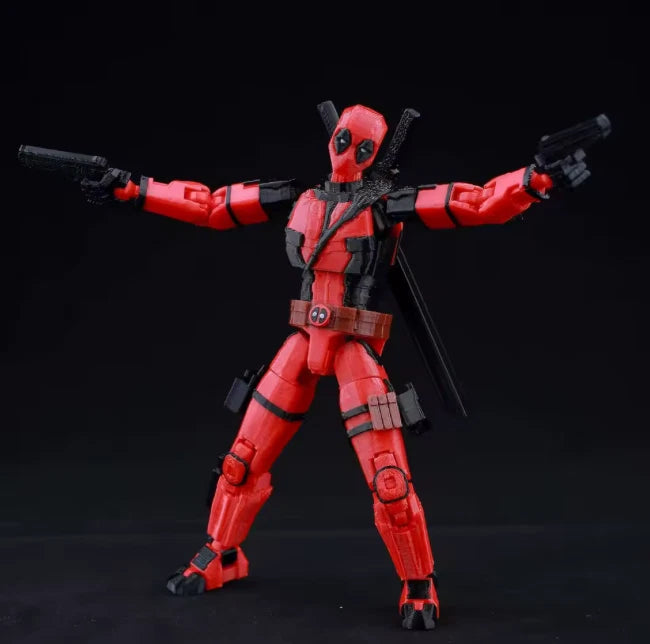 3D Printed Deadpool Wade Wilson - Marvel Characters Action Figures w/ Accessories