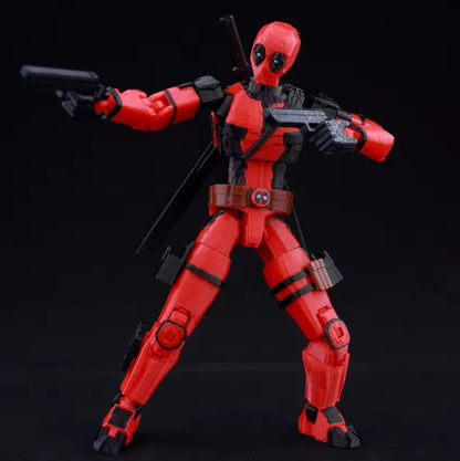 3D Printed Deadpool Wade Wilson - Marvel Characters Action Figures w/ Accessories